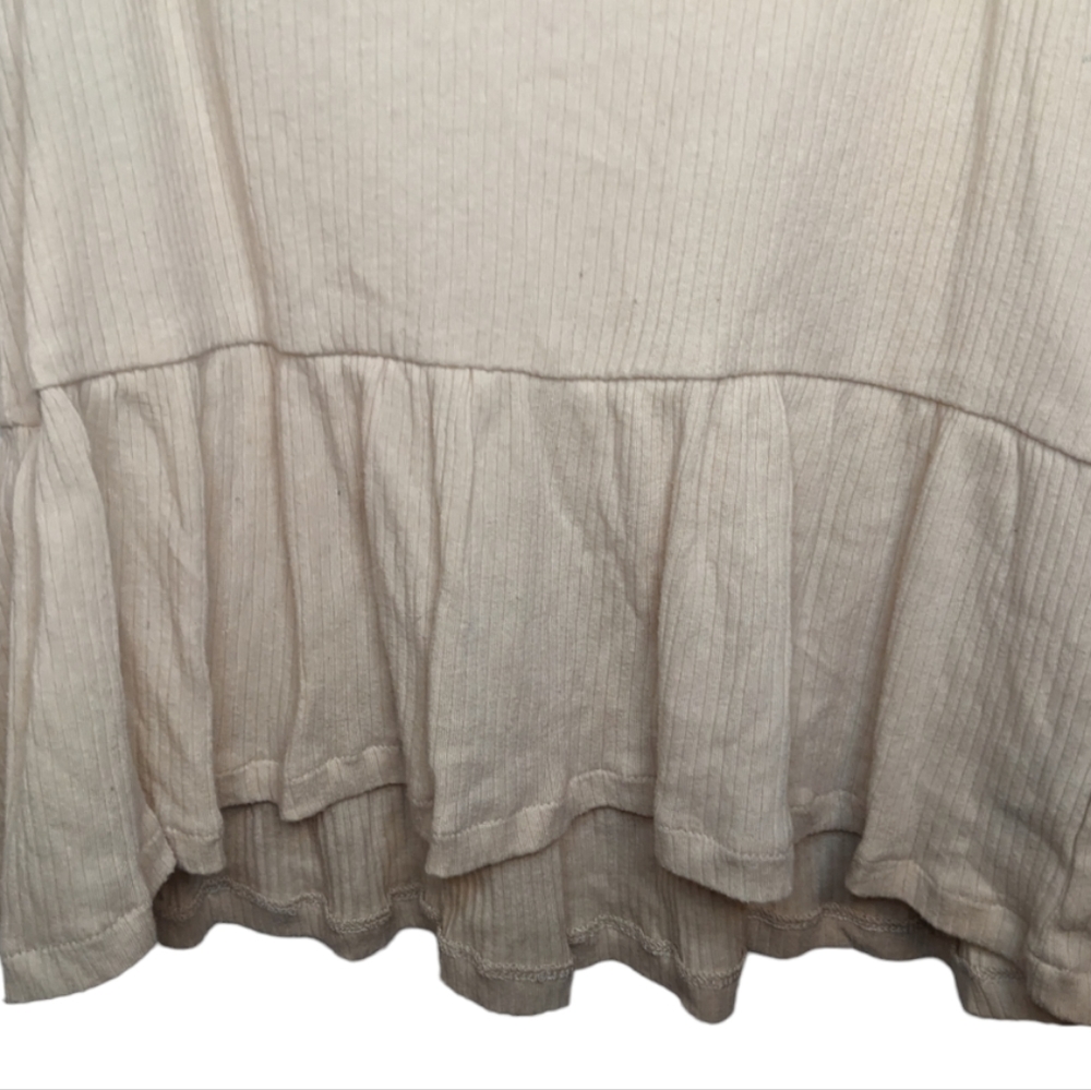 Roxy Women's Beige/Cream Ribbed Cropped Tank Top Size S 🌸 - Picture 7 of 14